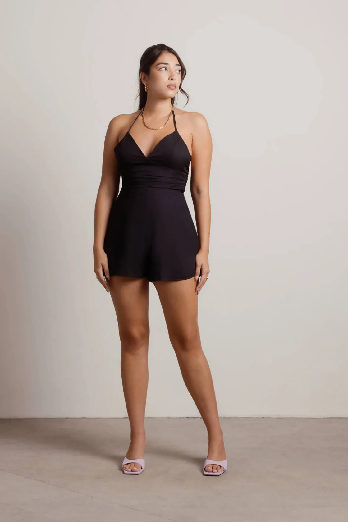 Tobi Close To Me Halter Romper -