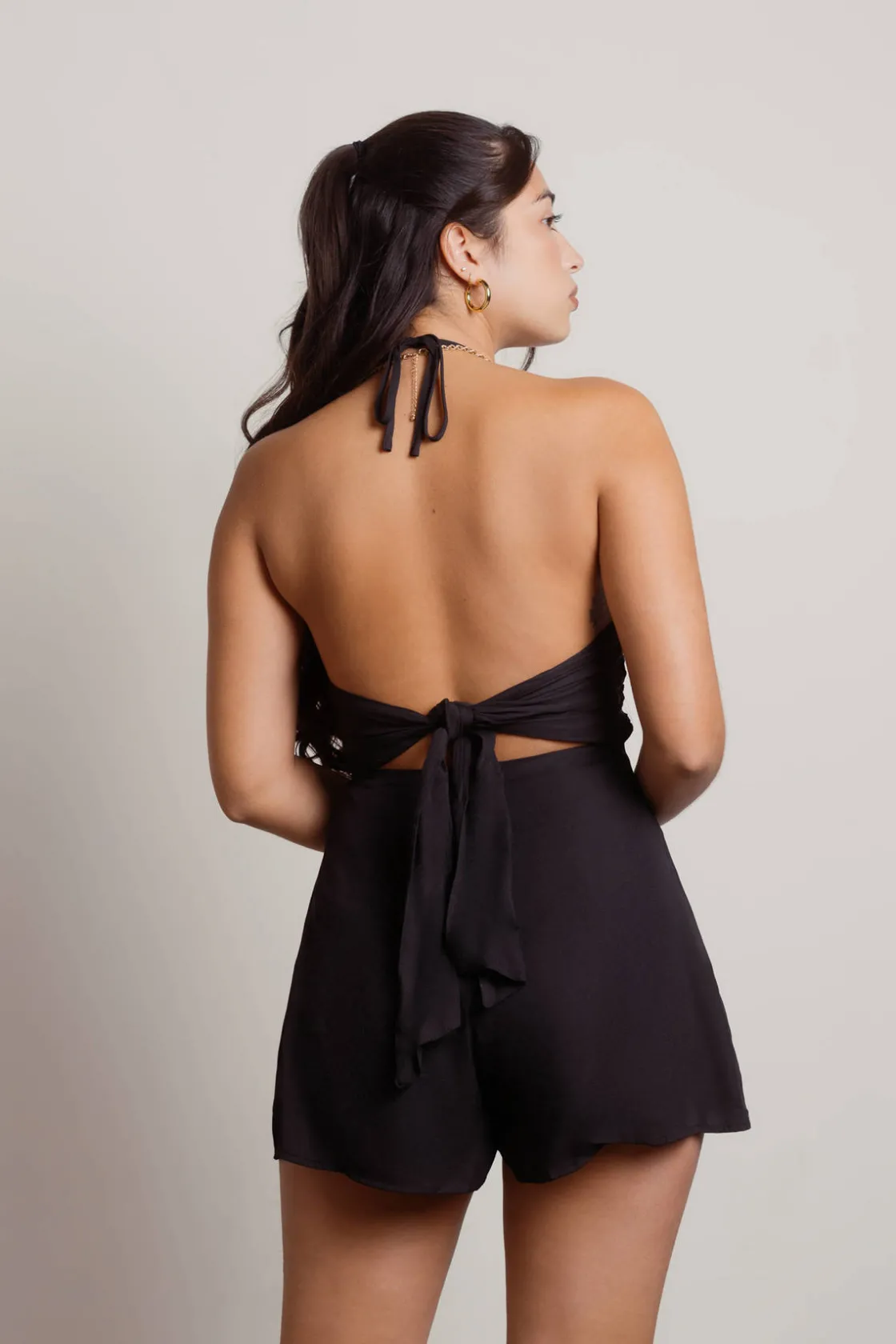 Tobi Close To Me Halter Romper -