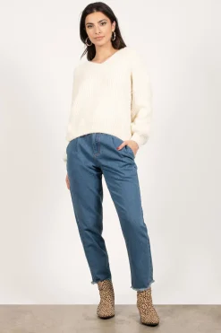 Tobi Cloudy Days V-Neck Sweater -