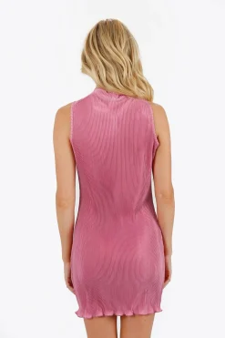 Tobi Color Of Passion Twist Pleated Mini Dress -