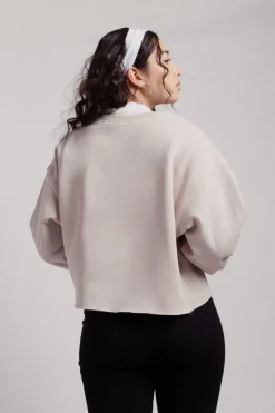 Tobi Come Thru And Chill Oversized Sweatshirt - Beige