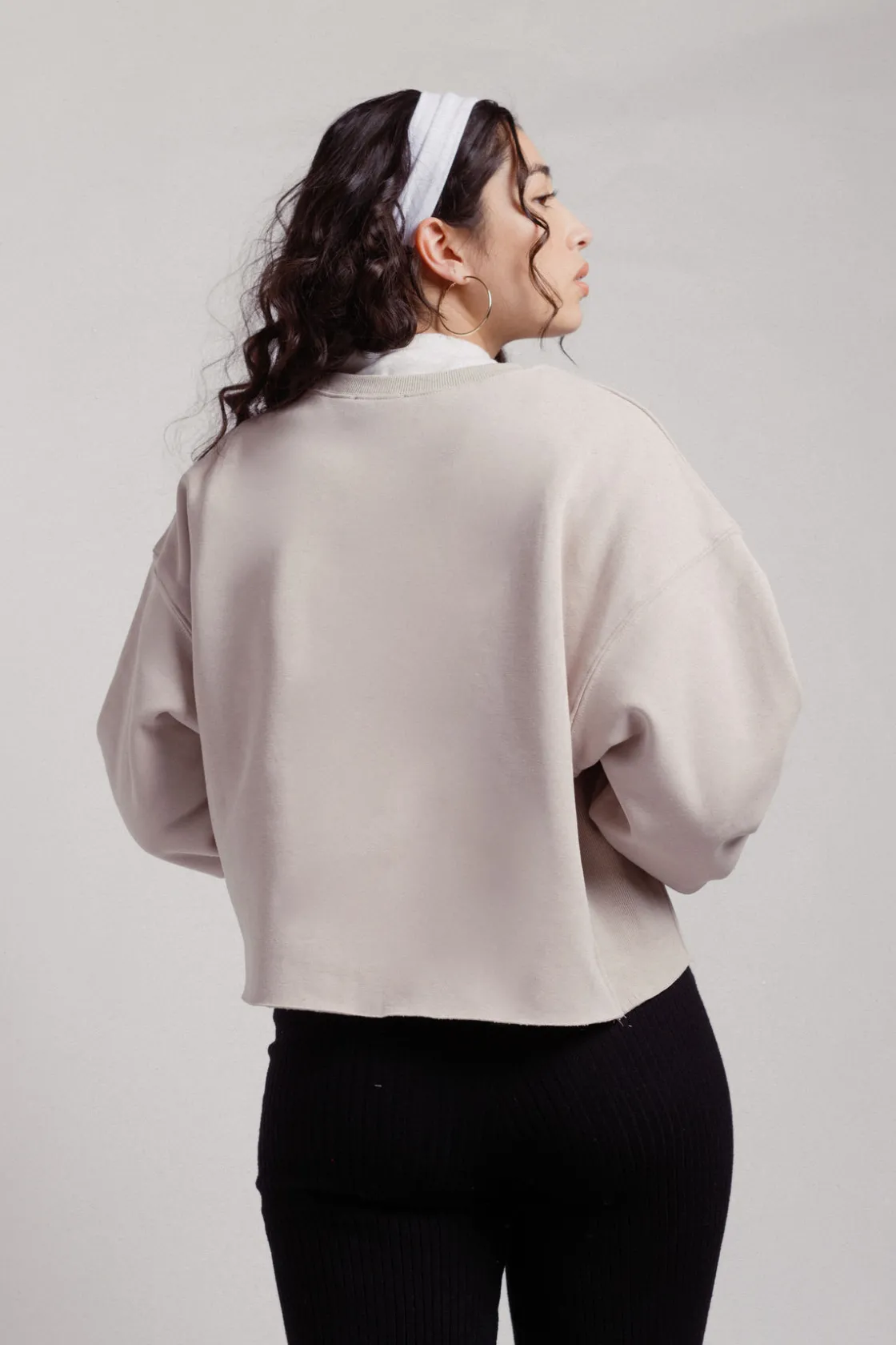 Tobi Come Thru And Chill Oversized Sweatshirt - Beige