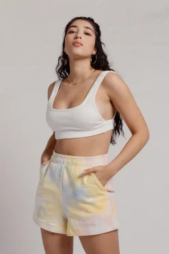 Tobi Come Thru And Chill Sweat Shorts - Rainbow Tie-Dye
