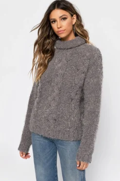 Tobi Come With Me Turtle Neck Sweater - White