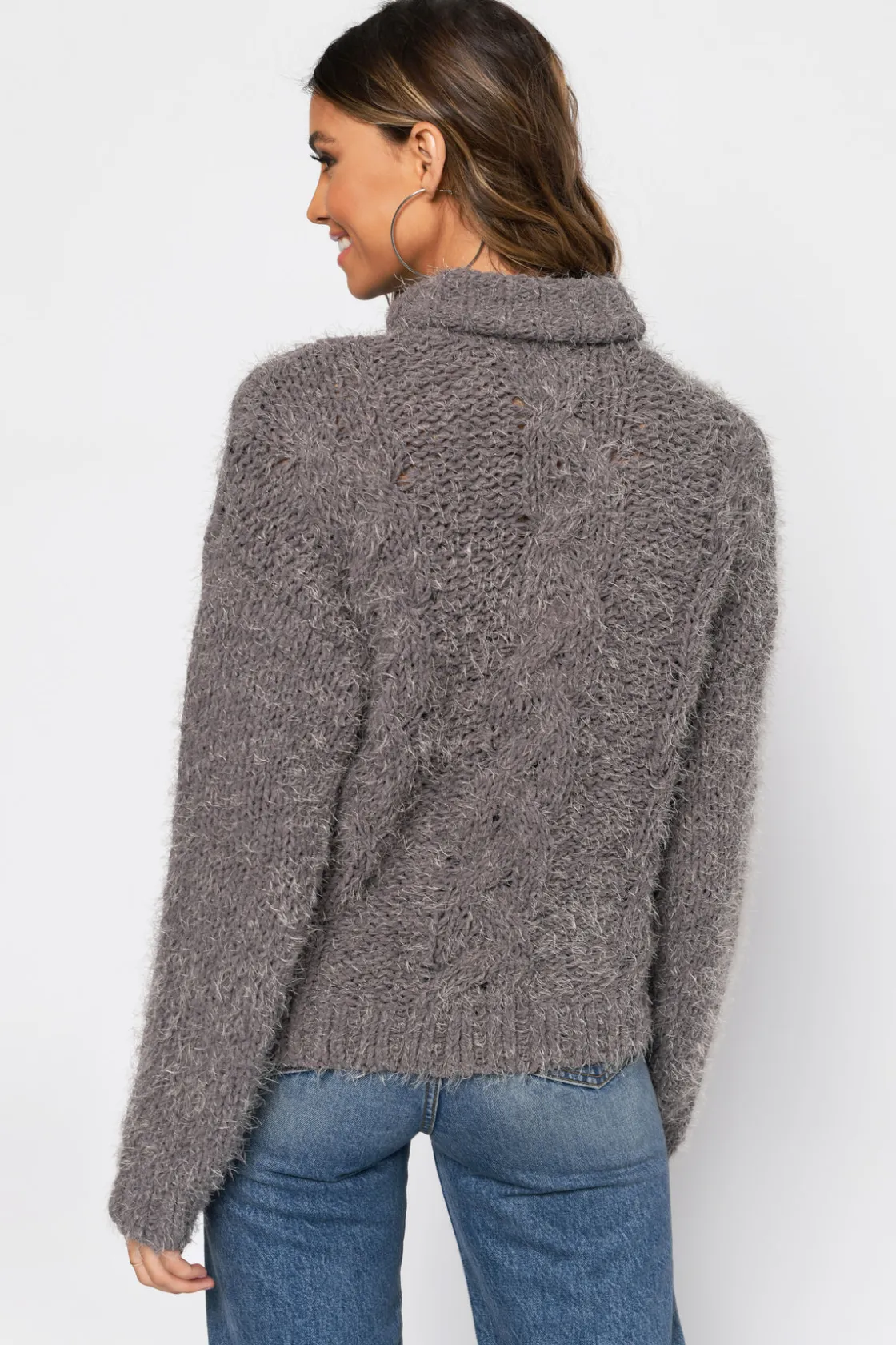 Tobi Come With Me Turtle Neck Sweater - White