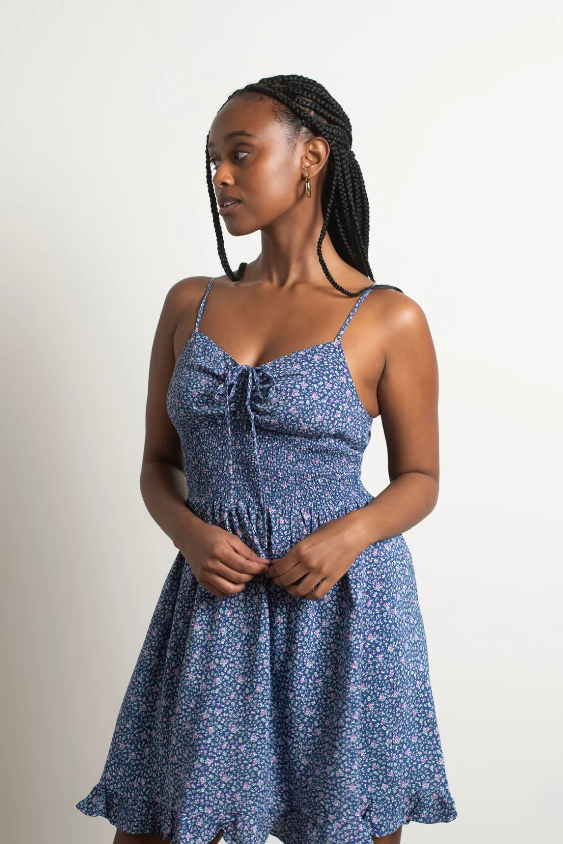 Tobi Cool And Calm Floral Skater Mini Dress -