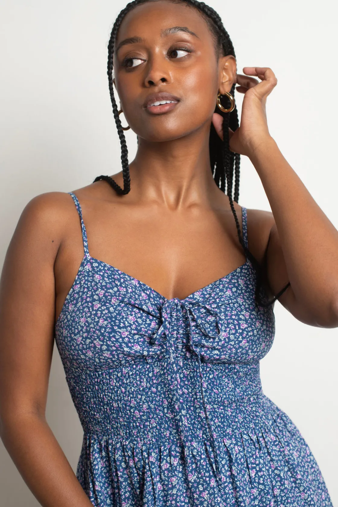 Tobi Cool And Calm Floral Skater Mini Dress -