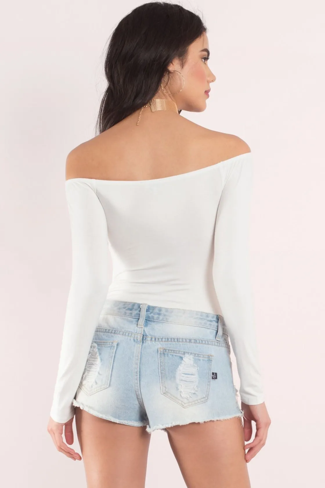 Tobi Cosette Off The Shoulder Bodysuit - Ivory