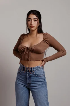 Tobi Cosi Waffle Crop Top -