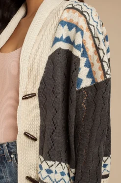Tobi Crazy In Me Geo Pattern Cardigan -