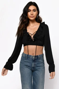 Tobi Crop Top - Dark Rose