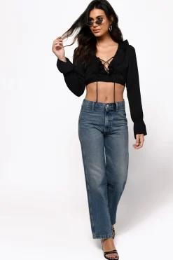 Tobi Crop Top - Dark Rose