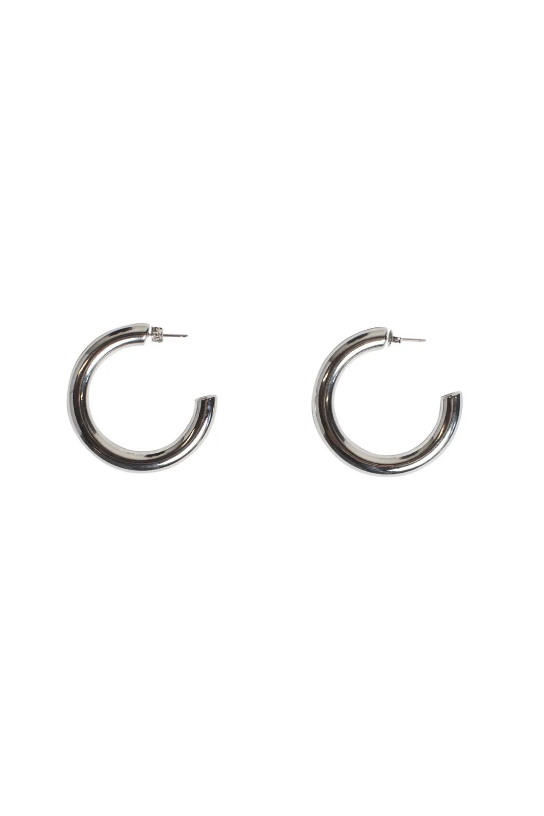 Tobi Cross My Mind Hollow Hoop Earrings - Gold