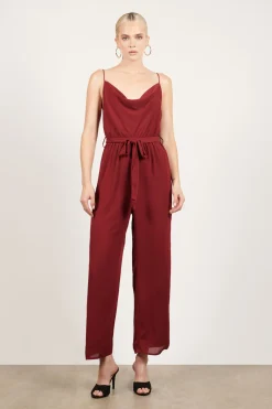 Tobi Cross The Line Cowl Neck Jumpsuit -