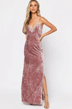 Tobi Crush On You High Slit Backless Maxi Dress -
