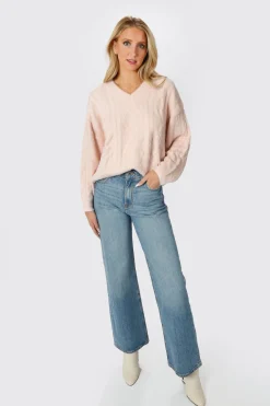 Tobi Cuddle Season Cable Knit Sweater - Green