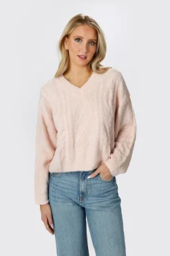 Tobi Cuddle Season Cable Knit Sweater - Green