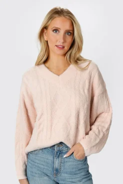 Tobi Cuddle Season Cable Knit Sweater - Green