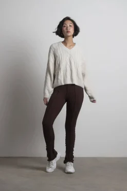 Tobi Cuddle Season Cable Knit Sweater - Green