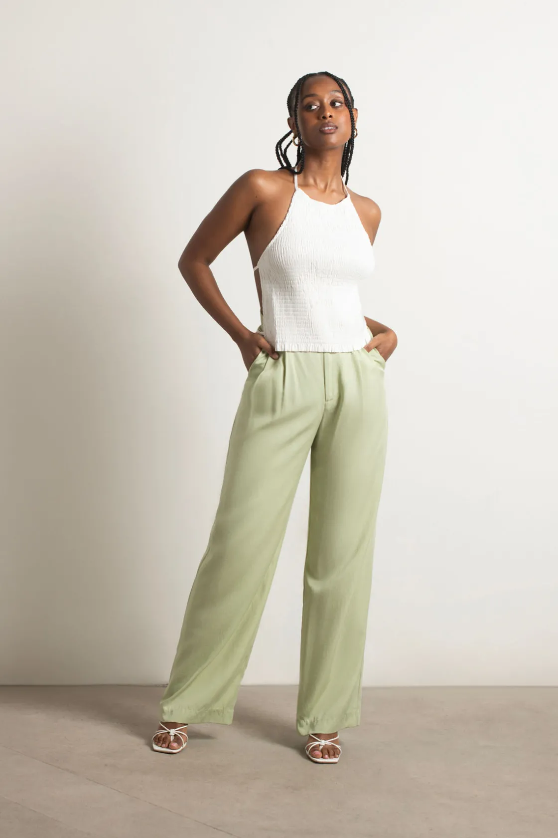 Tobi Curtis Crop Top - Ivory
