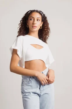 Tobi Cut It Short Crop Top -