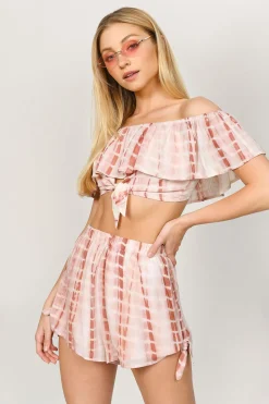 Tobi Cut Ties Tie Dye Shorts -
