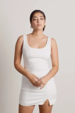 Tobi Cutting Gem Slit Bodycon Mini Dress