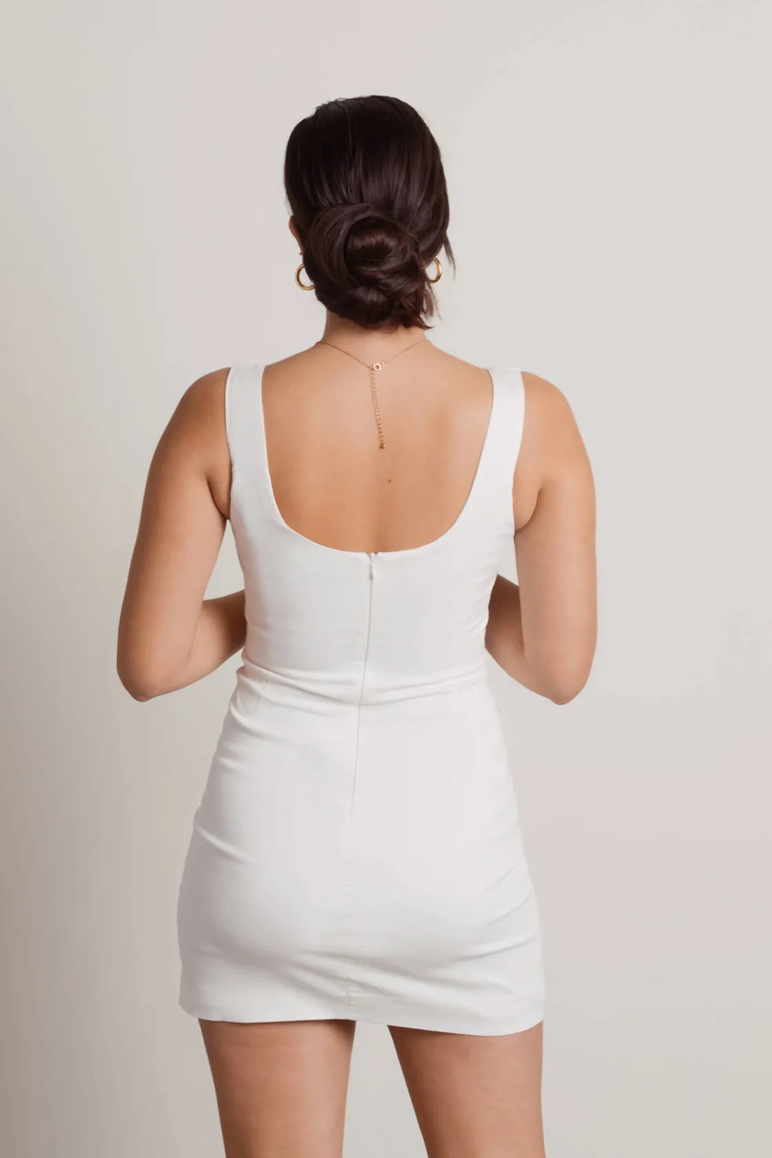 Tobi Cutting Gem Slit Bodycon Mini Dress