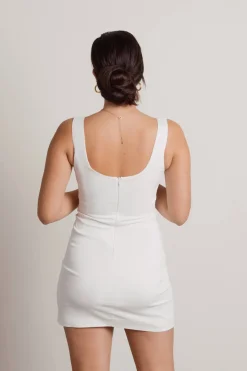 Tobi Cutting Gem Slit Bodycon Mini Dress