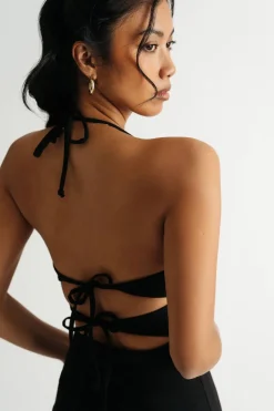 Tobi Cydnee Halter Back Tie Mini Dress -