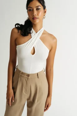 Tobi Daily Horoscope Cross Halter Bodysuit -