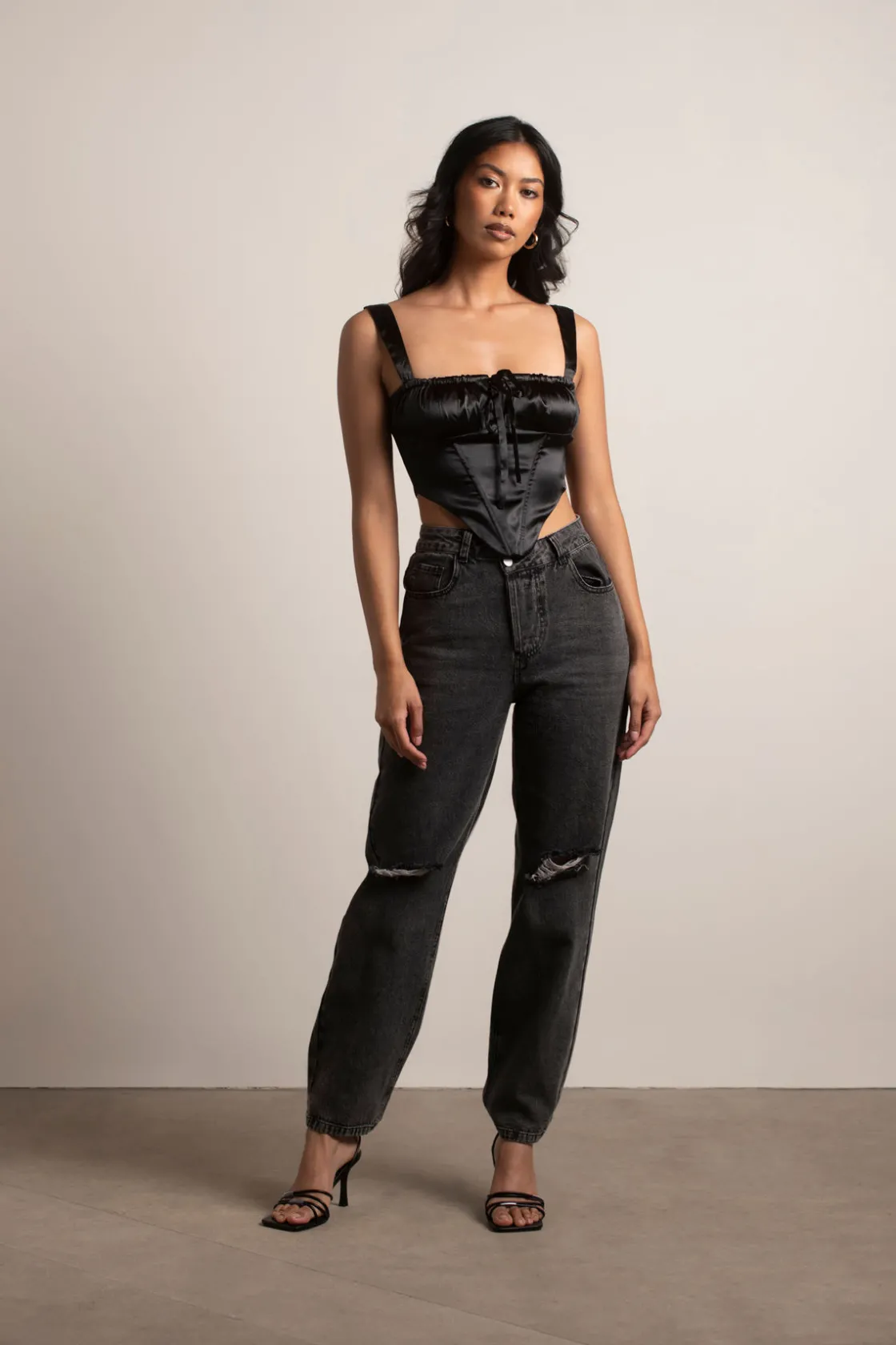 Tobi Daizy Corset Top - Black