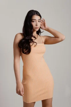 Tobi Damian Ribbed Bodycon Mini Dress -