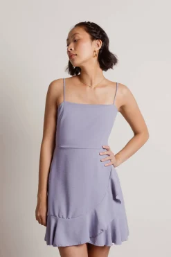 Tobi Dance By Open Back Wrap Mini Dress - Ivory