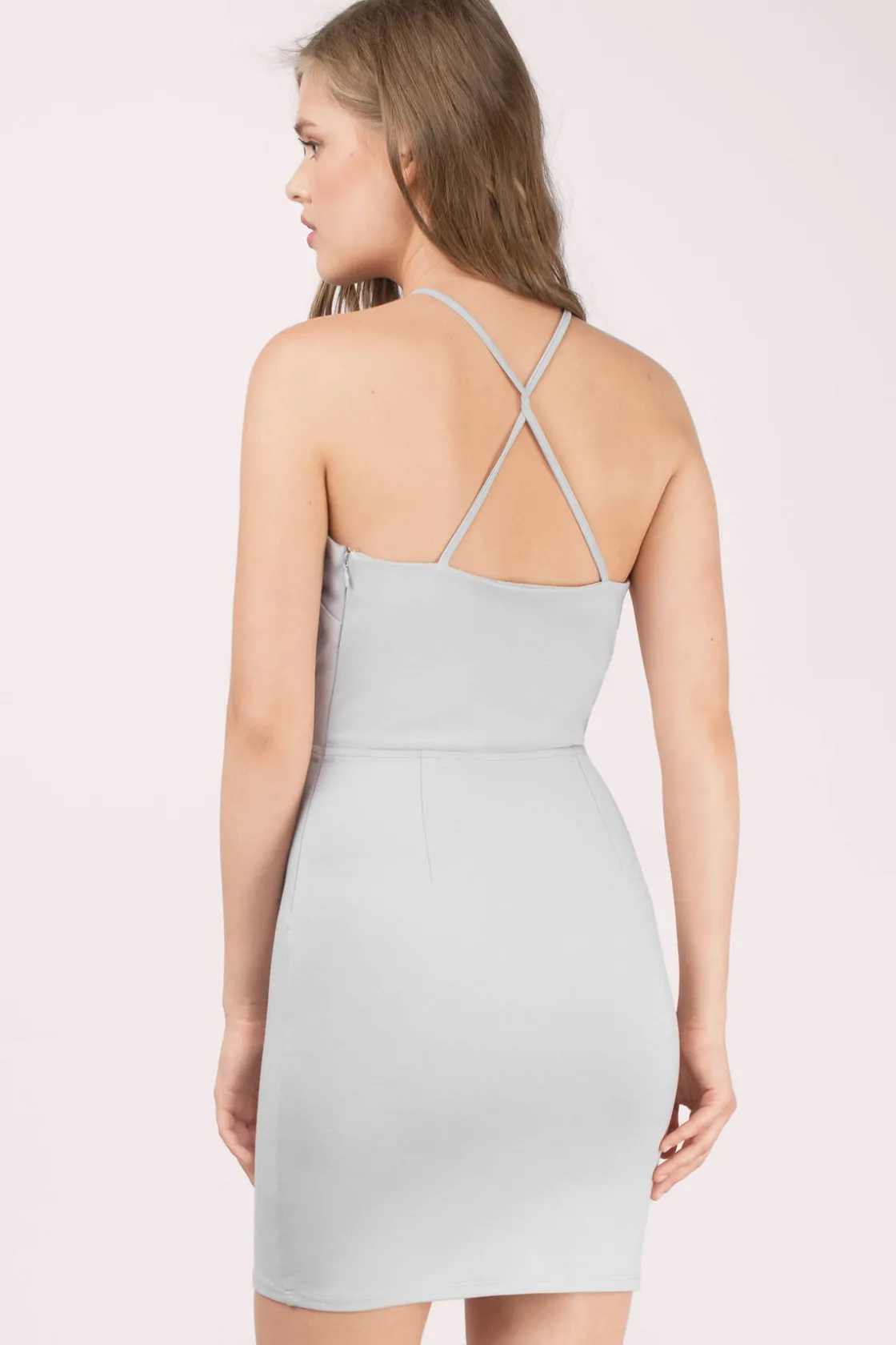 Tobi Dare Say Plunging Bodycon Mini Dress -