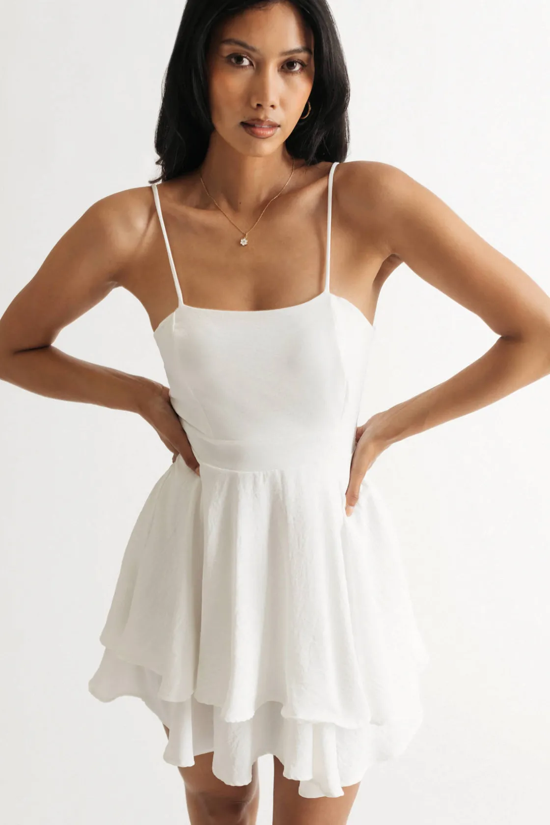 Tobi Darlene Layered Flare Skater Dress