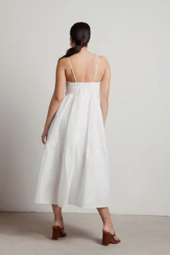 Tobi Daybreak Halter Tiered Midi Dress -