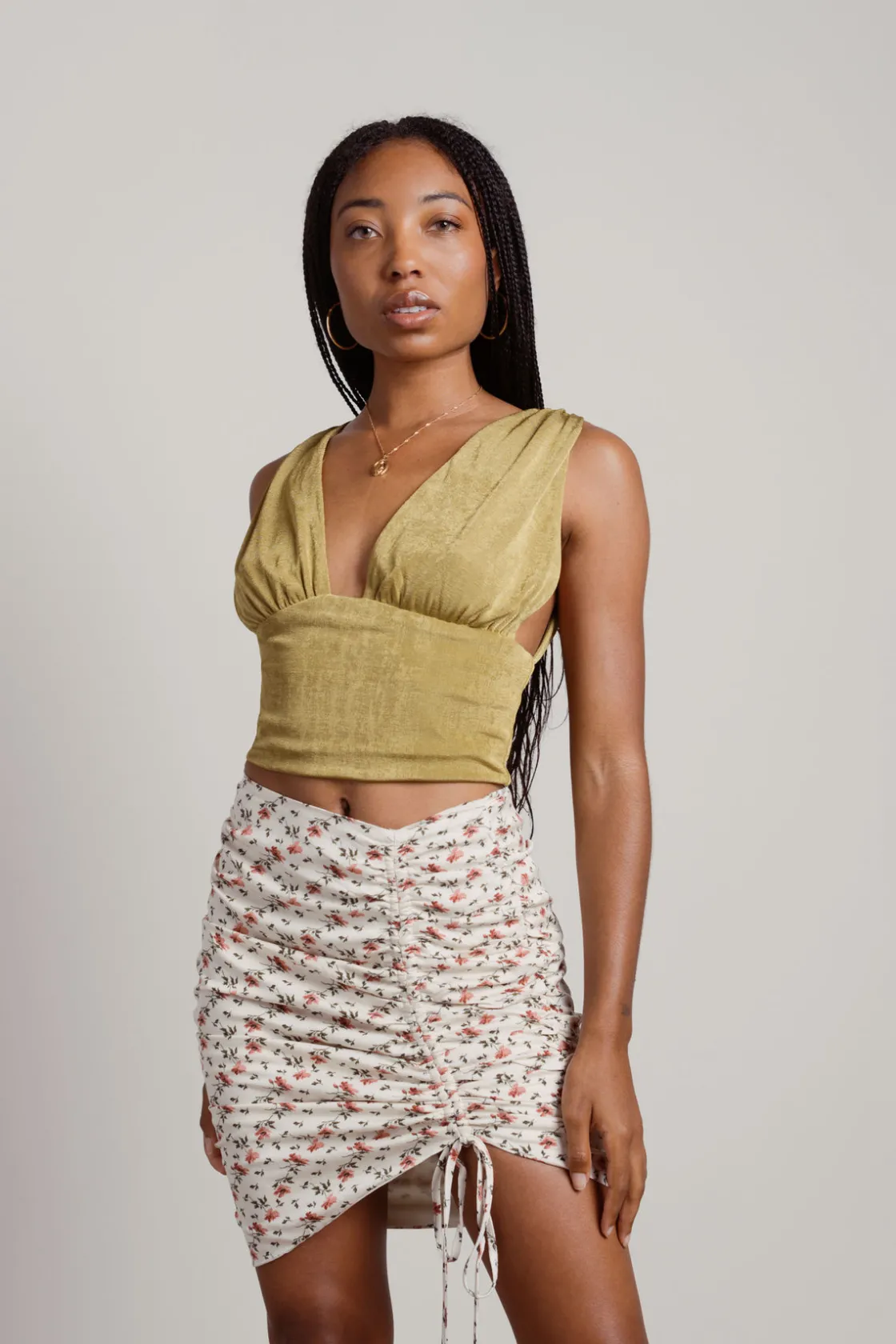 Tobi Dazed And Confused Crop Top - Green