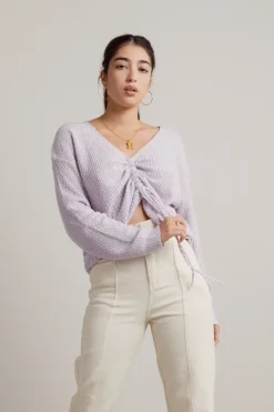 Tobi Deianira Ruched Sweater -