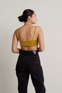 Tobi DeMun Crop Top - Gold
