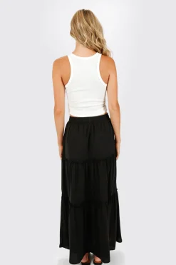 Tobi Denarie Tiered Maxi Skirt -