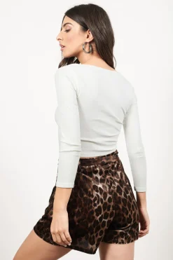 Tobi Deny It Leopard Print Shorts -