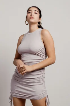 Tobi Dillon Ruched Bodycon Mini Dress - Olive