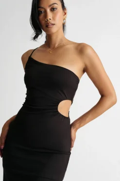 Tobi Divine Time Light Blue Cutout Bodycon Midi Dress