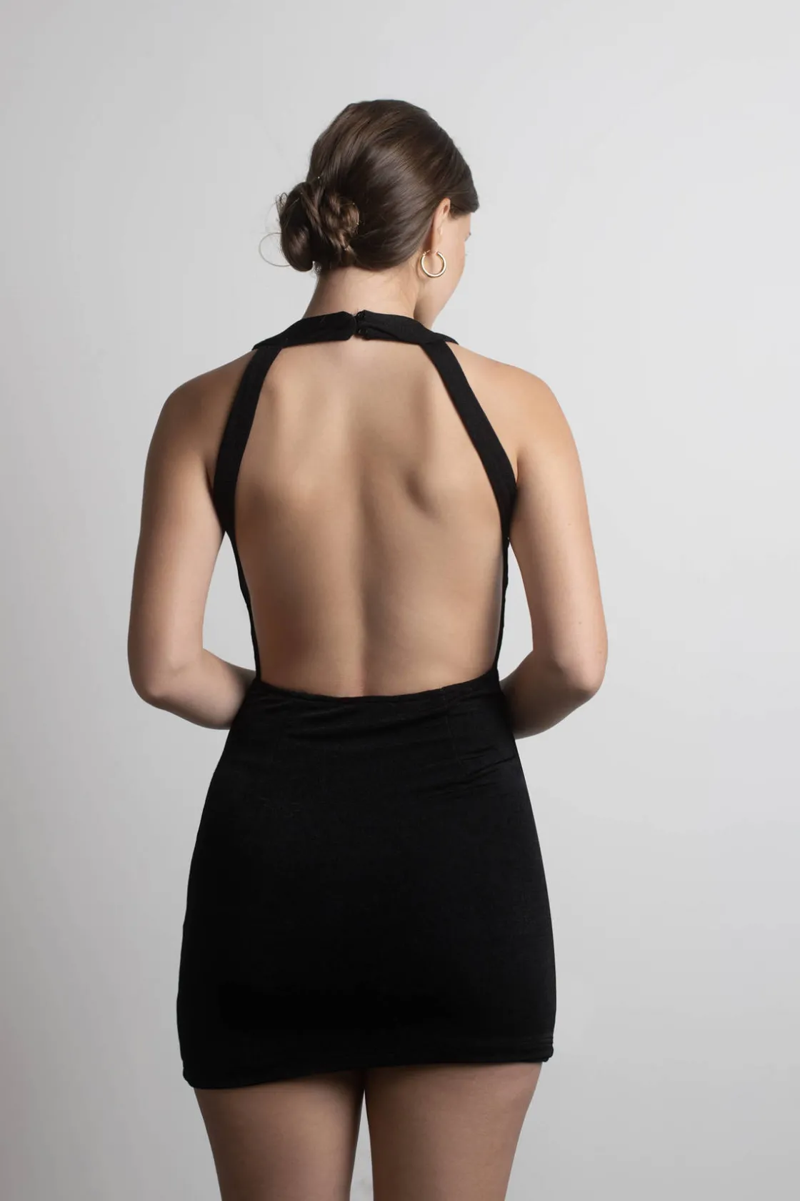 Tobi Dizzying Open Back Bodycon Mini Dress - Green