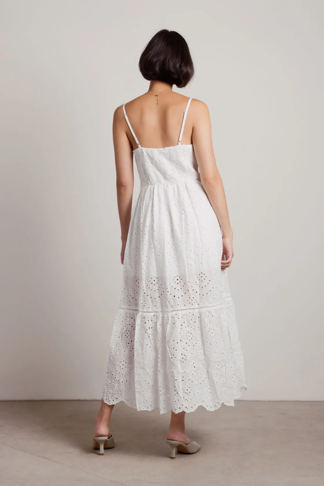 Tobi Do Me A Favor Plunging Crochet Maxi Dress -