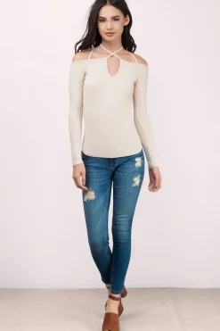 Tobi Don't Mind Me Cold Shoulder Top -