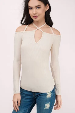 Tobi Don't Mind Me Cold Shoulder Top -