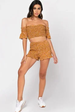 Tobi Double Time Smocked Shorts -