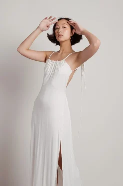 Tobi Dreaming Fool Ruched Backless Maxi Dress -